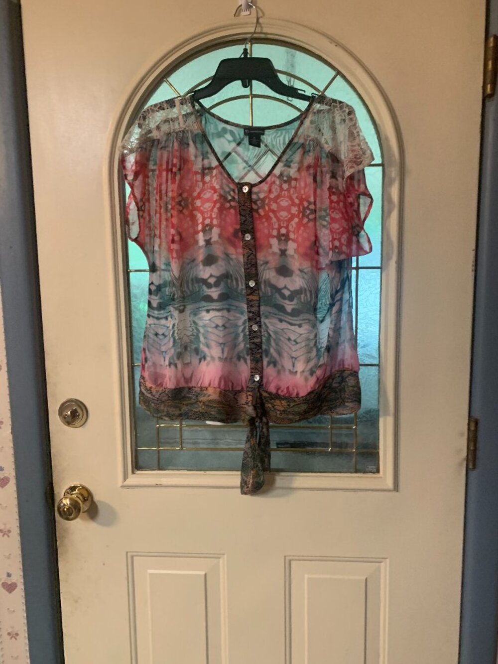 Women's XL Colorful Print Two Piece Blouse by New Directions